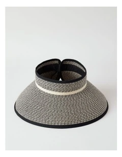 Braid Roll Up Visor in Black