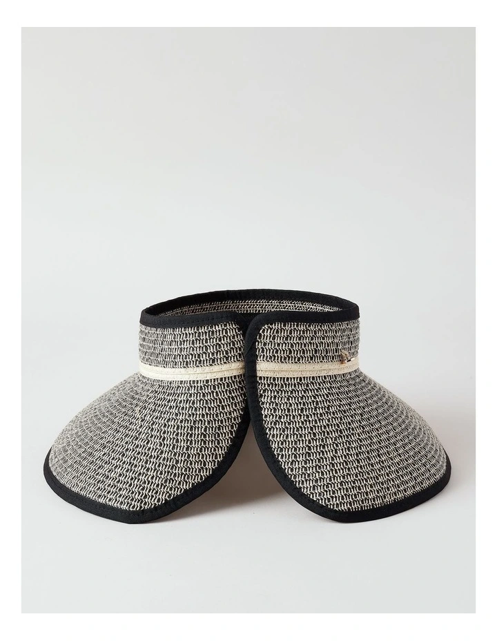 Braid Roll Up Visor in Black image 2