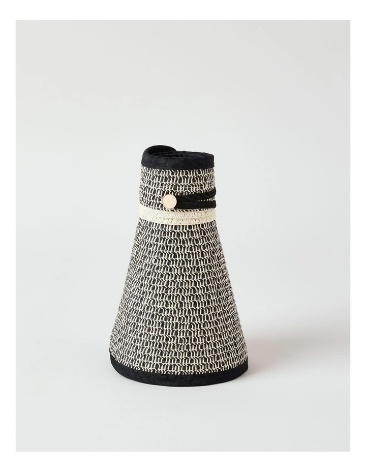 Braid Roll Up Visor in Black image 3