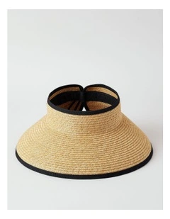Braid Roll Up Visor in Natural