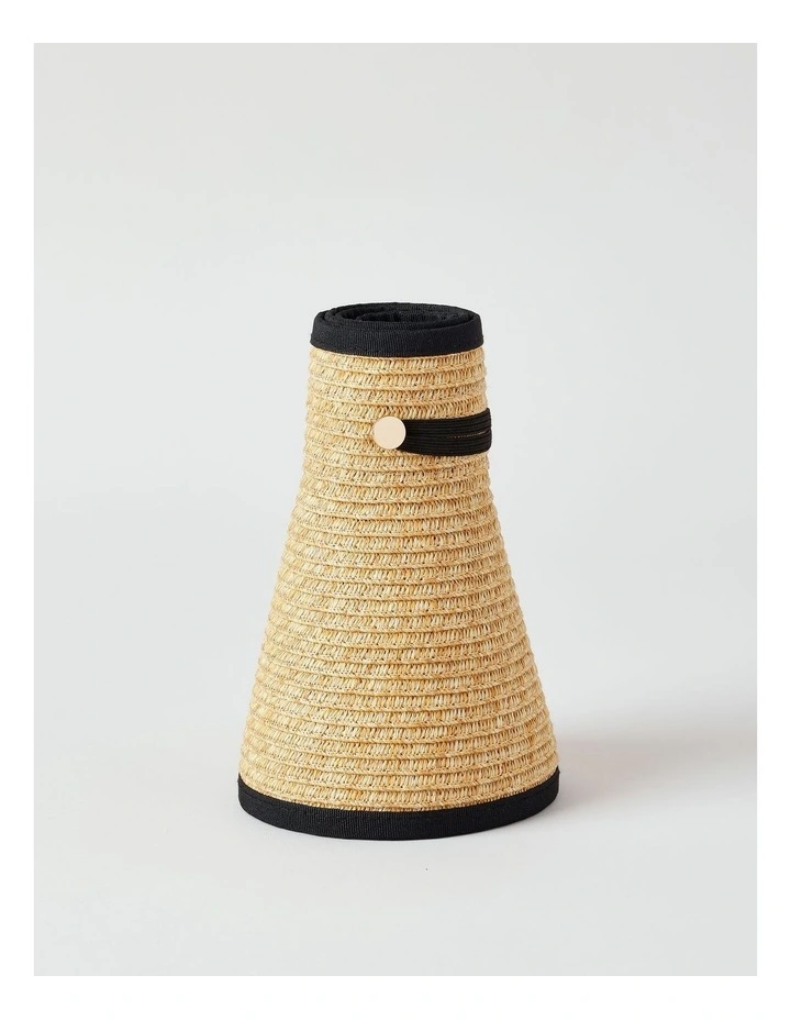 Braid Roll Up Visor in Natural image 2