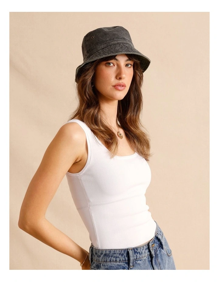 Reversible Bucket Hat in Khaki image 4