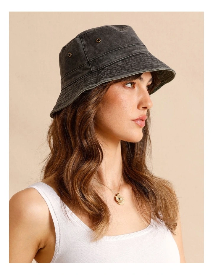 Reversible Bucket Hat in Khaki image 6