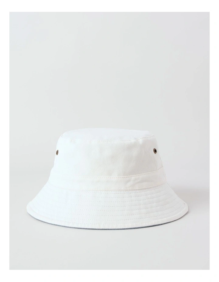 Reversible Bucket Hat in White image 3