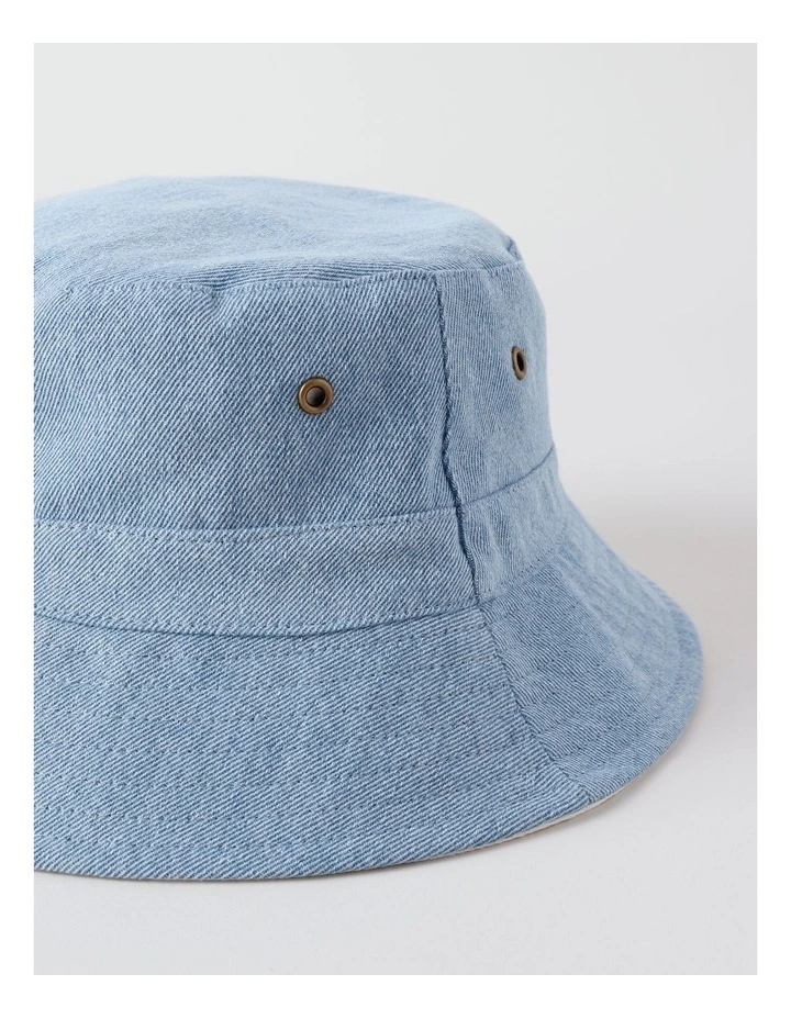 Reversible Bucket Hat in White image 5