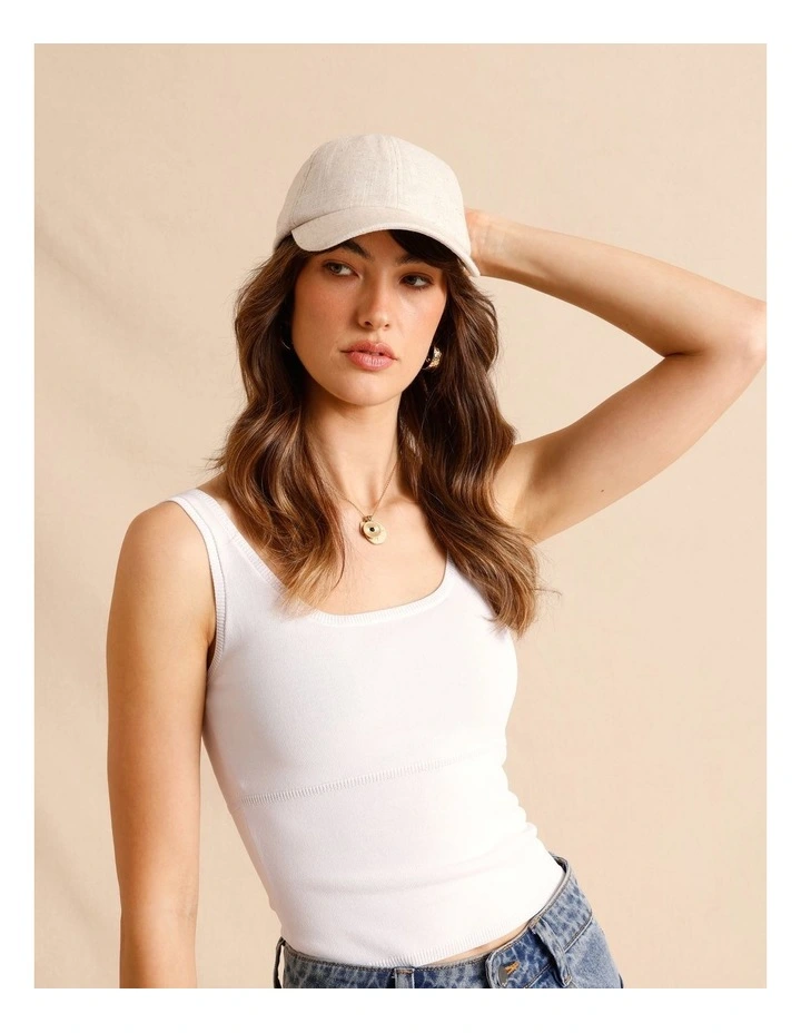 Cotton Cap in White image 2