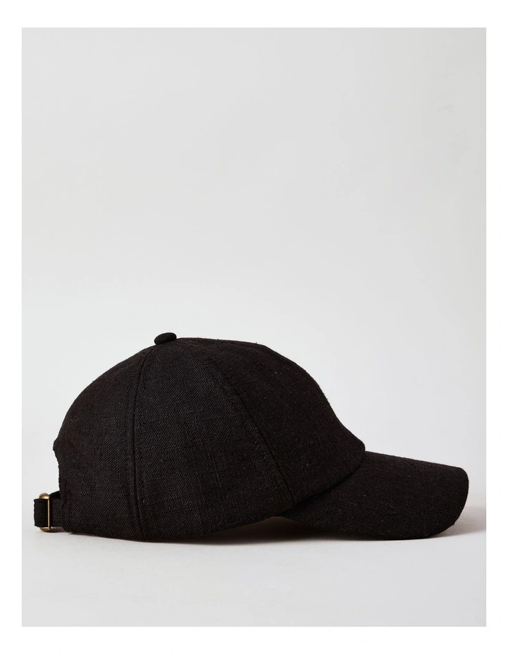 Cotton Cap in Black image 3