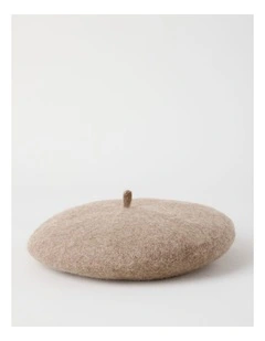 Beret Winter Hat in Taupe