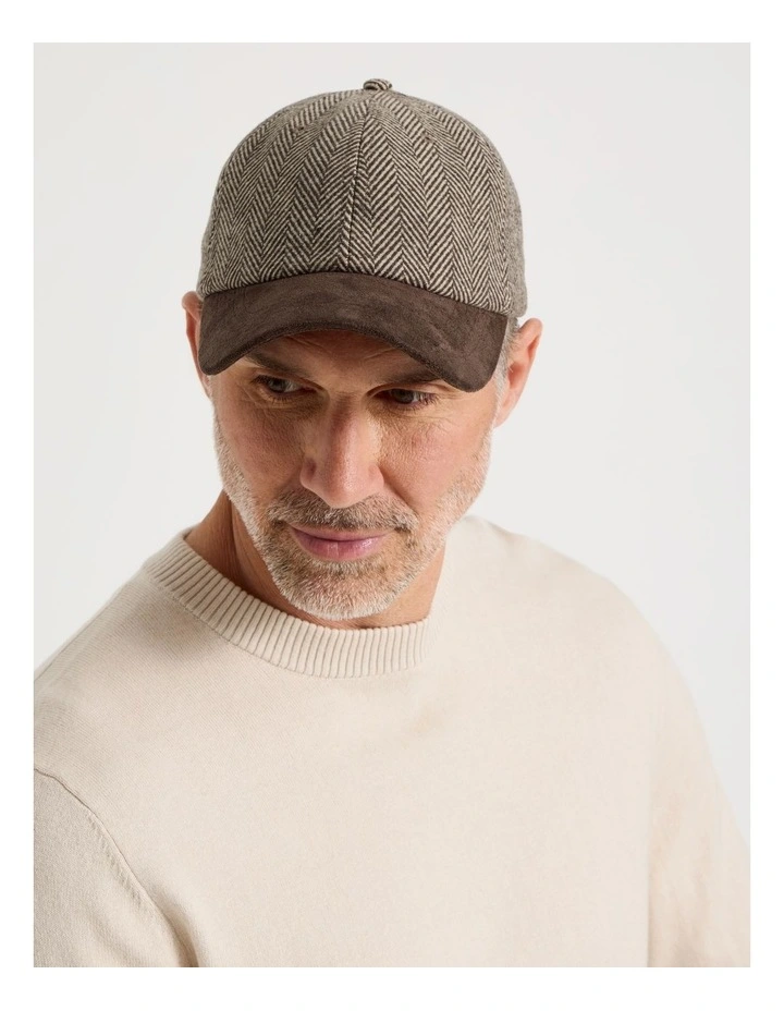 Sophie Chevron Cap in Brown image 2