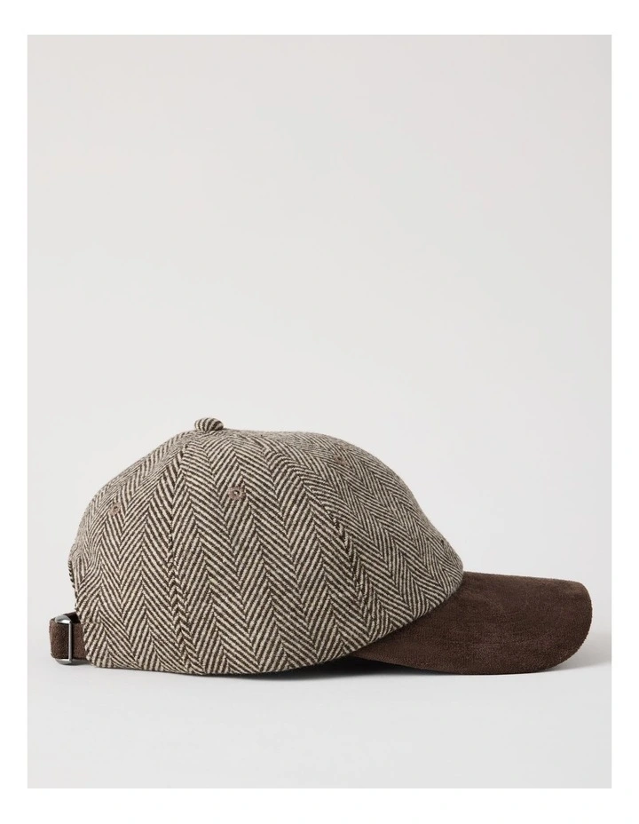 Sophie Chevron Cap in Brown image 6