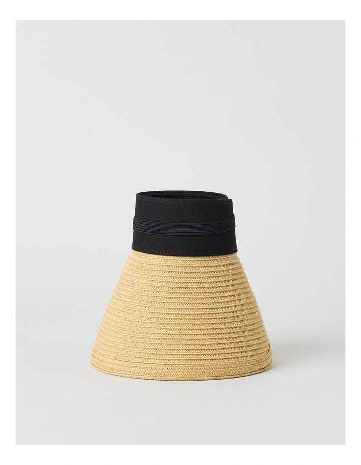 Braided Roll Up Visor in Tan image 6