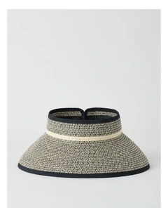 Roll Up Visor in Black and White