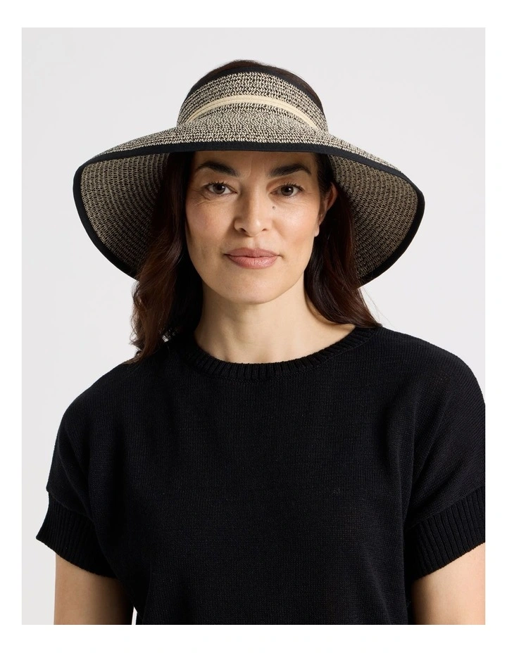 Roll Up Visor in Black and White image 2