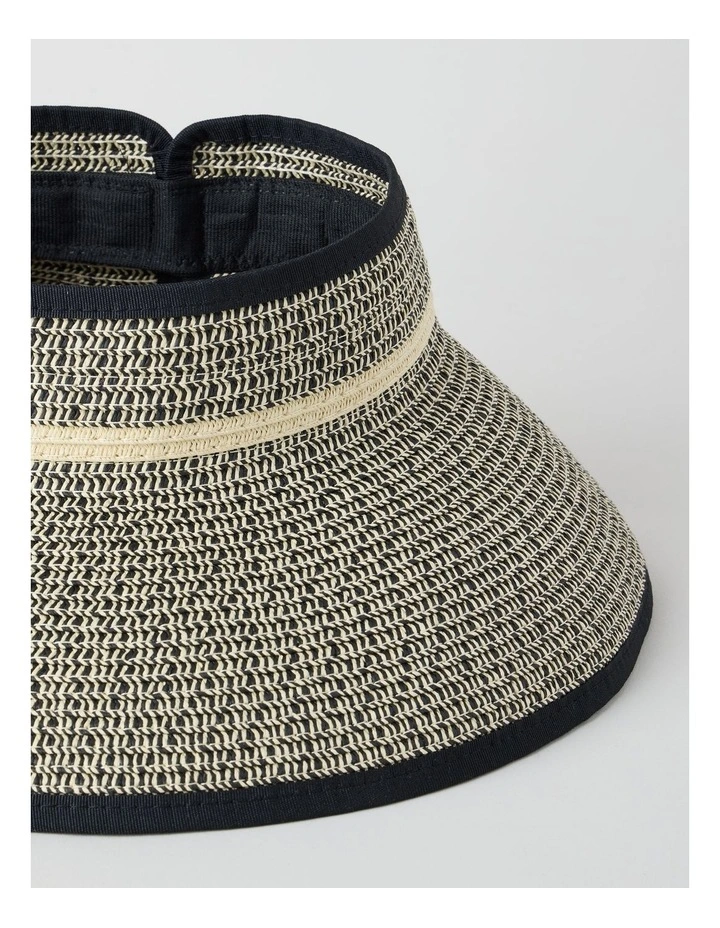 Roll Up Visor in Black and White image 3