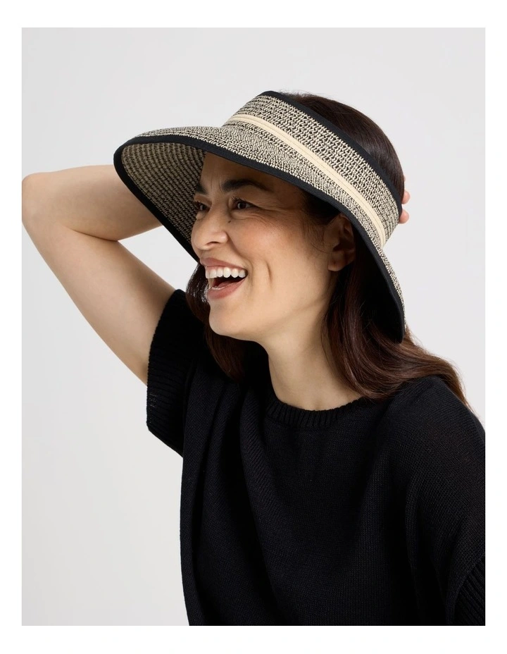 Roll Up Visor in Black and White image 4
