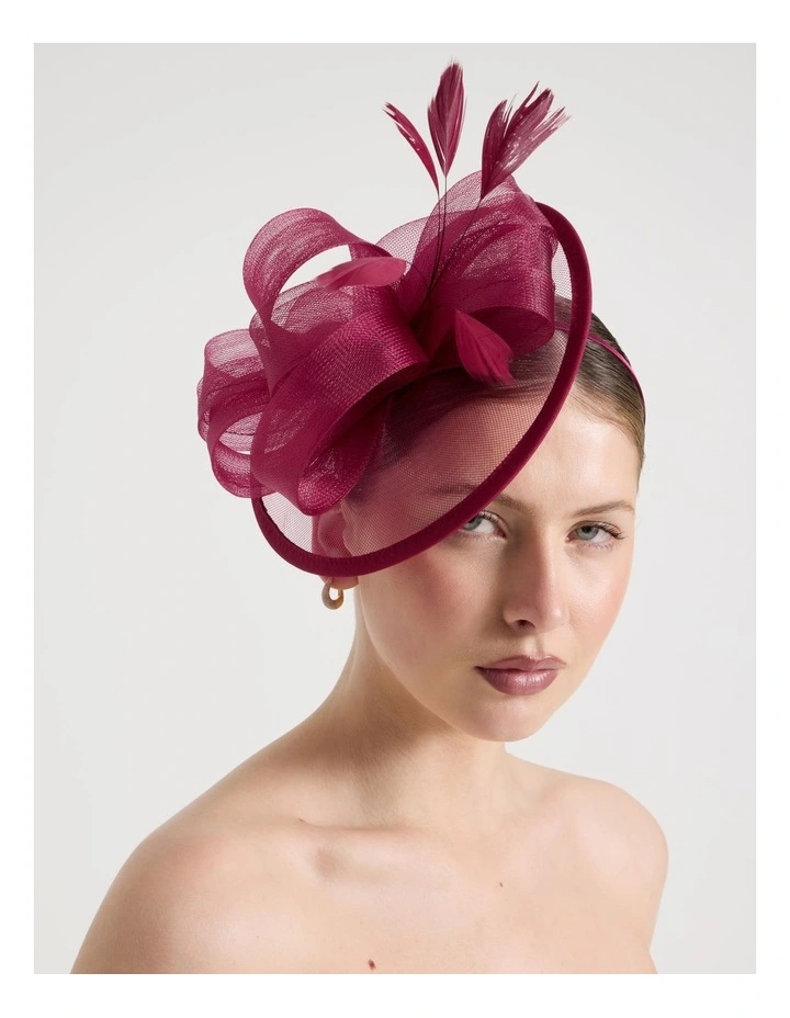 Fascinator in Very Berry image 2
