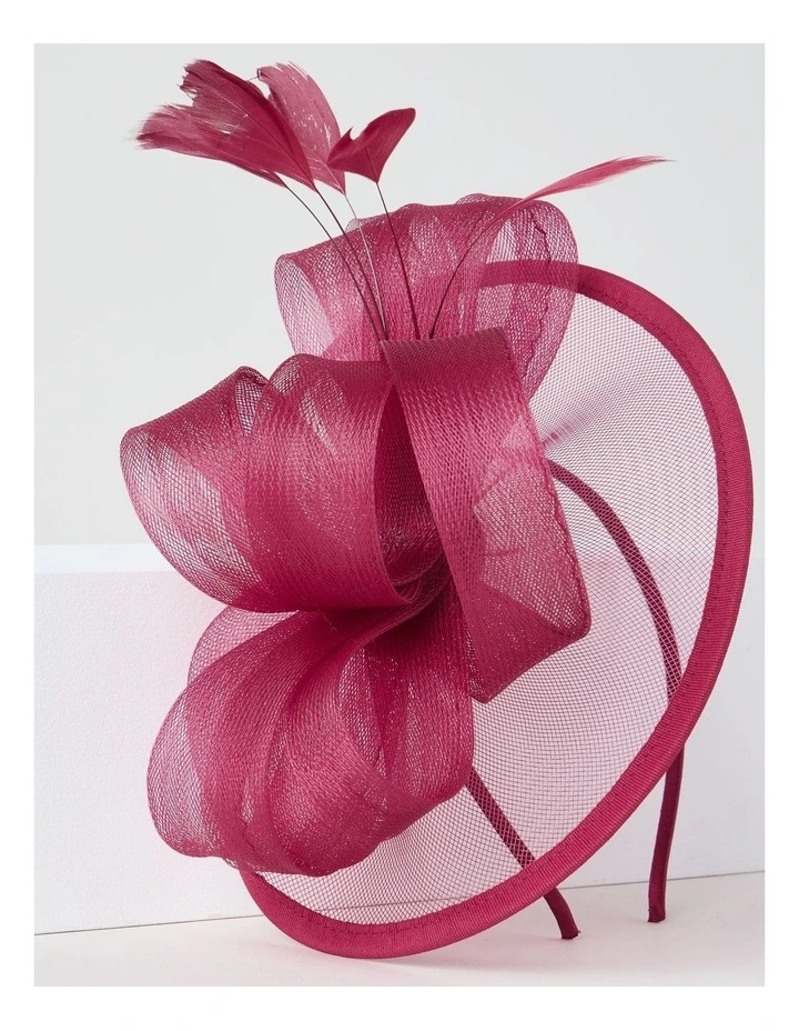 Fascinator in Very Berry image 3