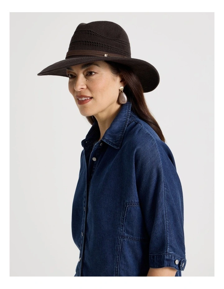 Gabrielle Summer Hat in Chocolate image 2