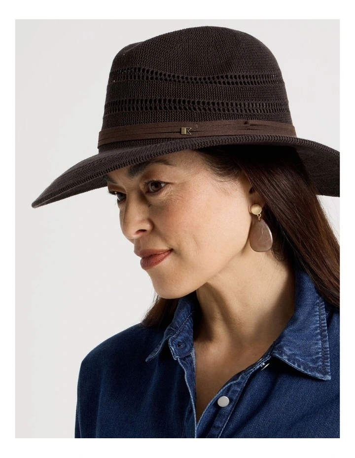 Gabrielle Summer Hat in Chocolate image 4