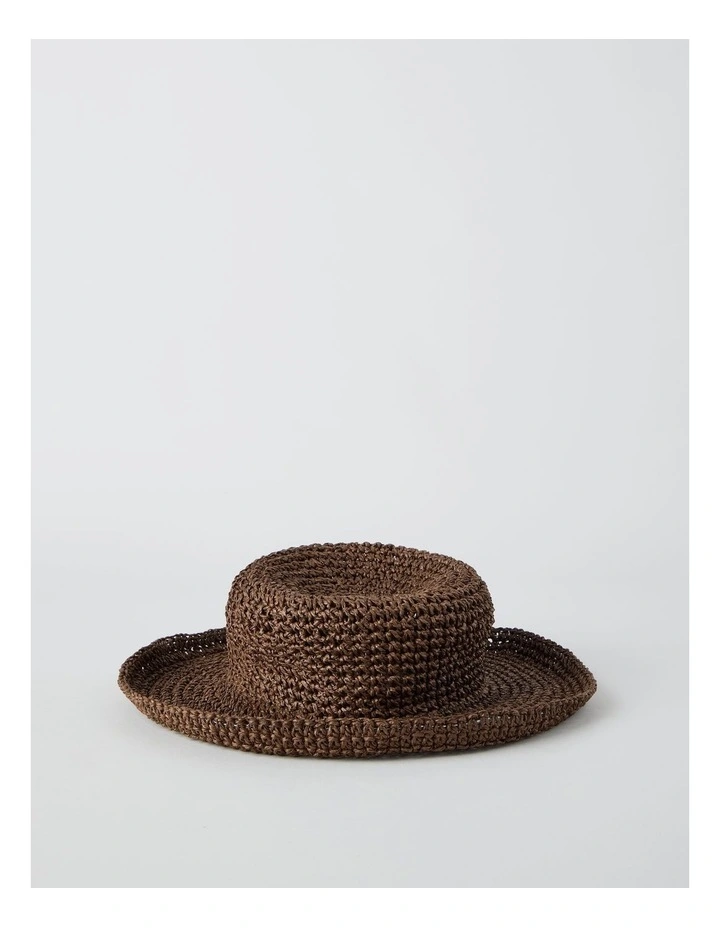 Natalie Summer Hat in Chocolate image 1