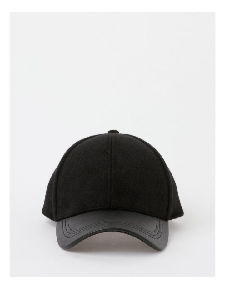 Miss Shop Contrast Peak Black Cap | MYER