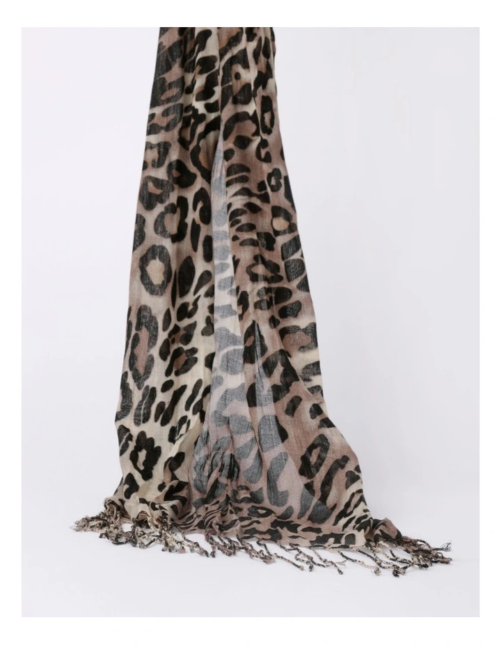 Printed Crinkle Scarf in Assorted image 5