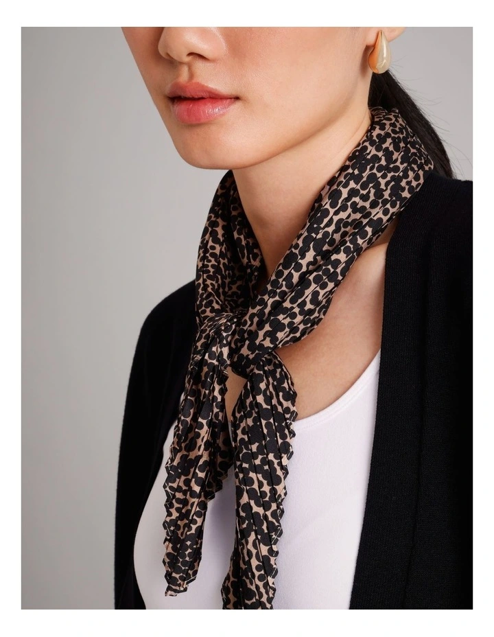 Syston Crinkle Print Scarf in Assorted image 4
