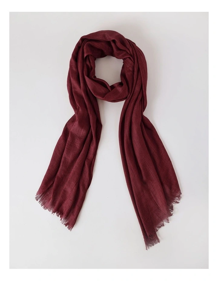 Solid Scarf in Burgundy image 1