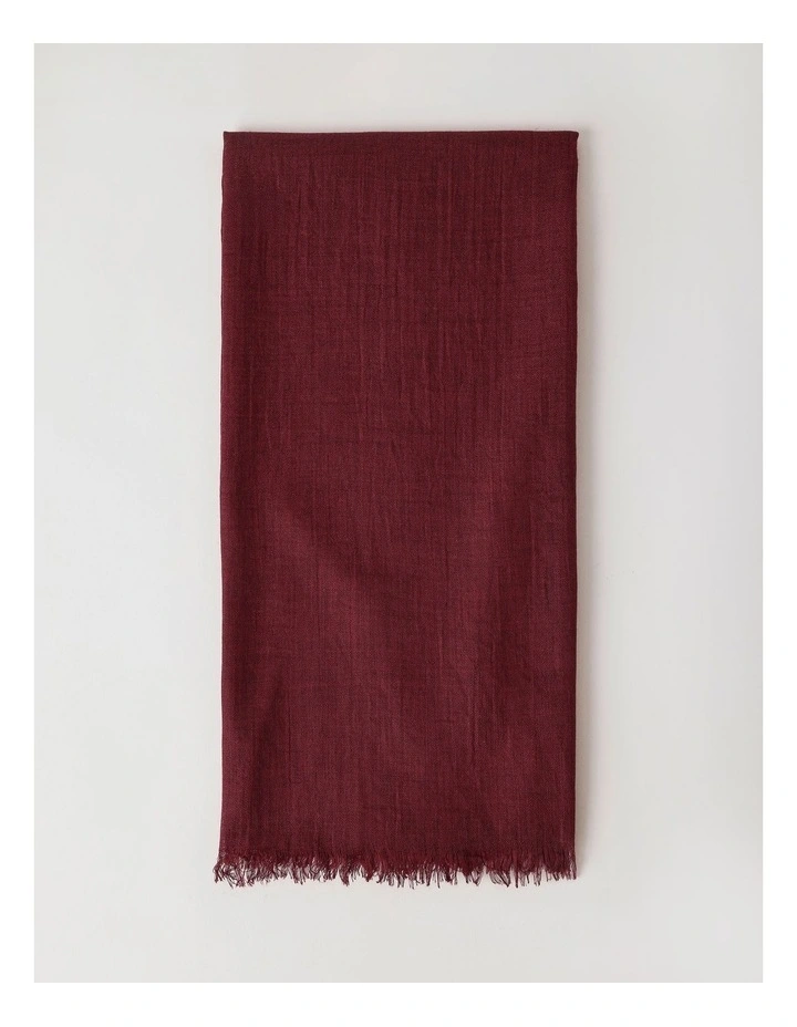 Solid Scarf in Burgundy image 3