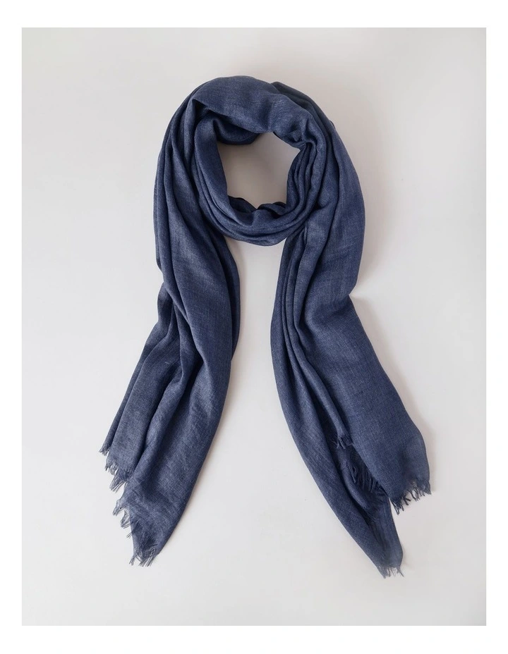 Solid Scarf in Navy image 1