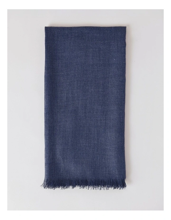Solid Scarf in Navy image 3