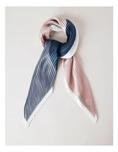 Pleated Neckerchief Scarf in Blush