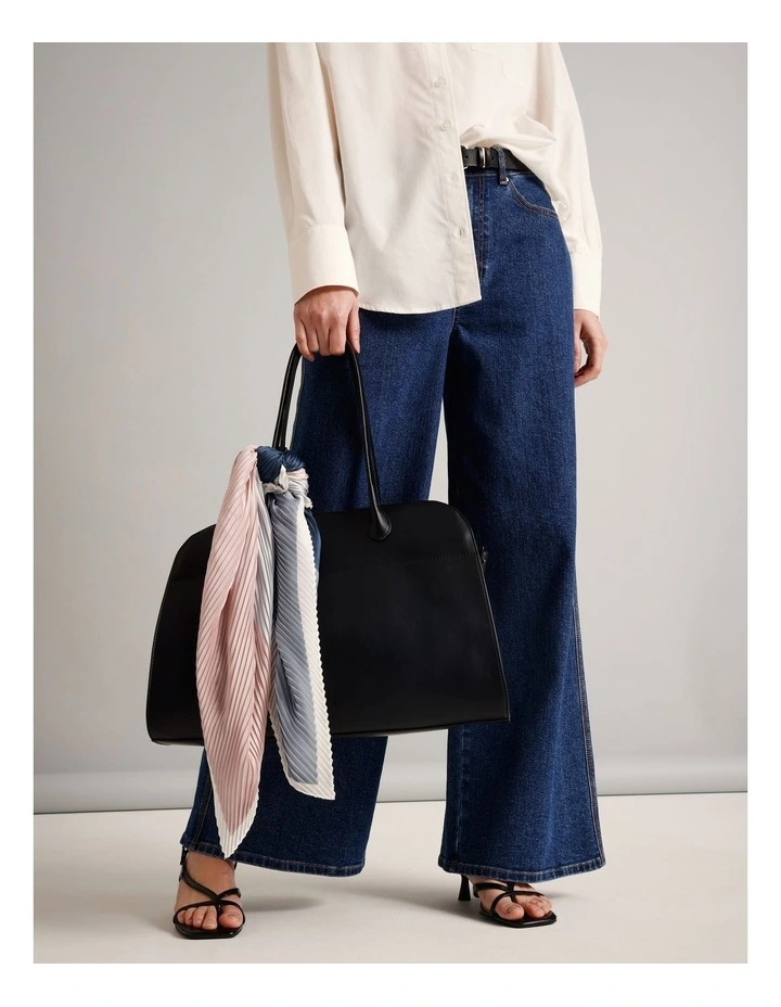 Pleated Neckerchief Scarf in Blush image 2
