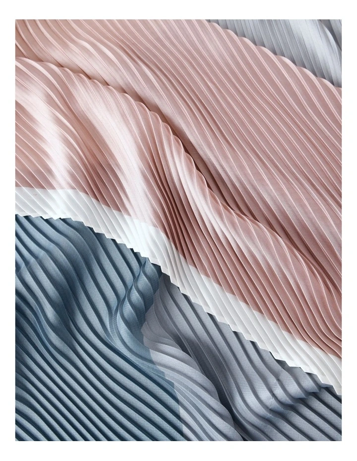 Pleated Neckerchief Scarf in Blush image 2