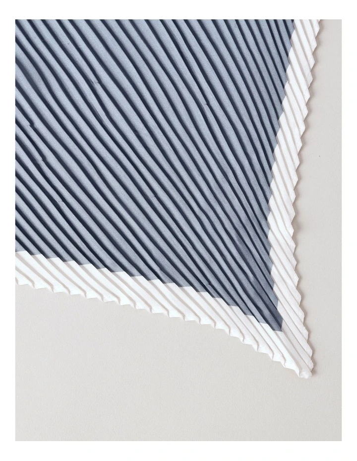 Pleated Neckerchief Scarf in Burgundy image 3