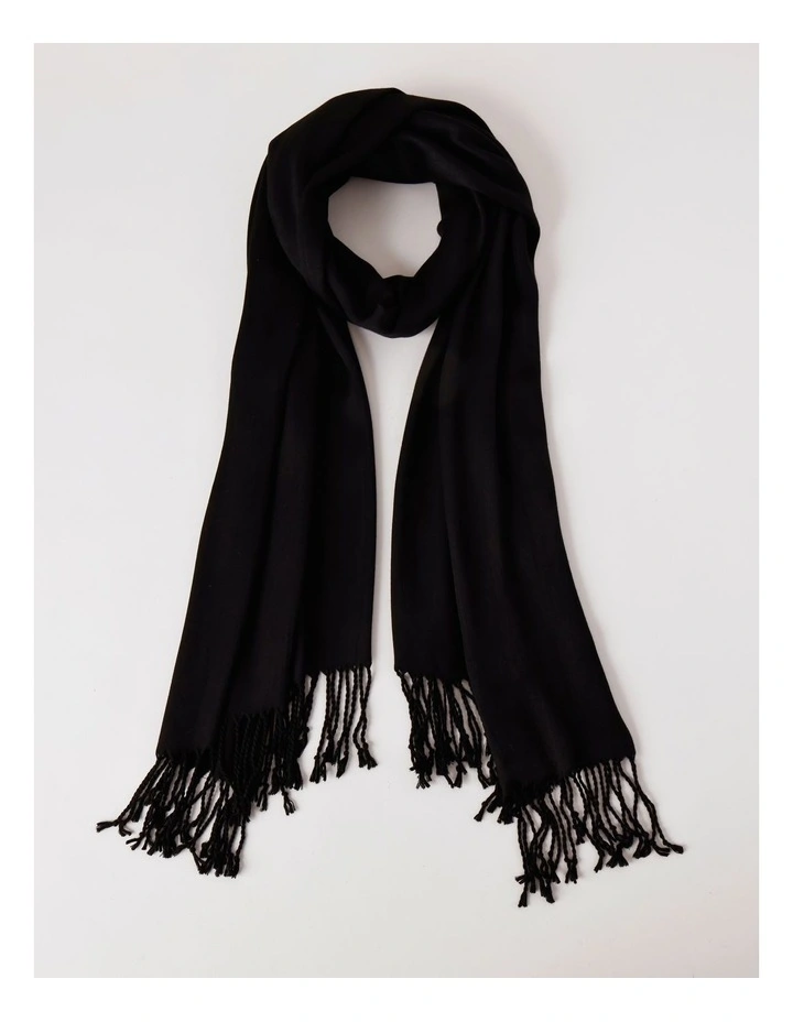 Pashminetta Scarf in Black image 1