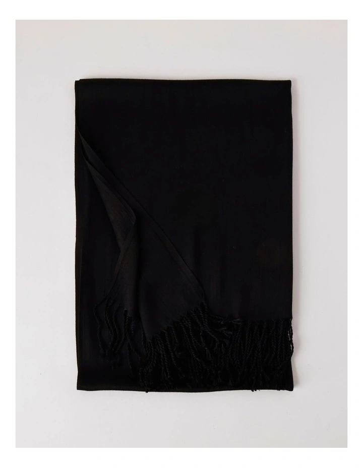 Pashminetta Scarf in Black image 4