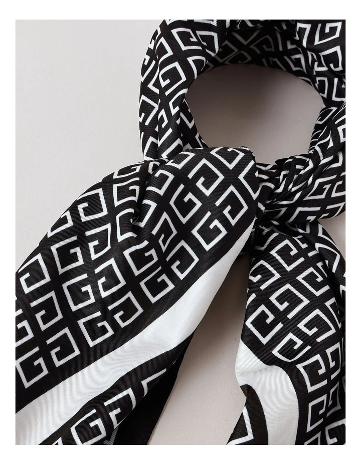 Geo Neckerchief in Black/White image 2