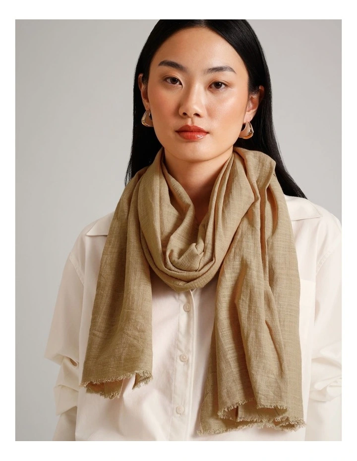 Solid Scarf in Mocha image 4