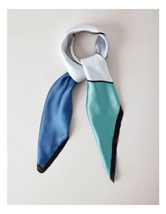 Spliced Neckerchief Scarf in Blue