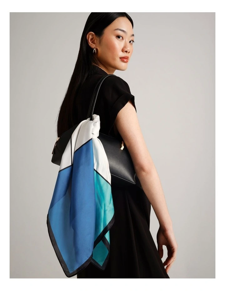 Spliced Neckerchief Scarf in Blue image 2