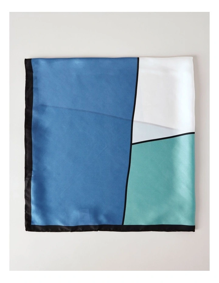 Spliced Neckerchief Scarf in Blue image 5