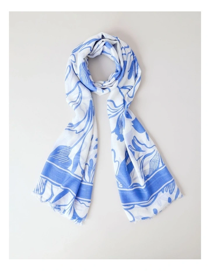 Lightweight Scarf in Blue image 1