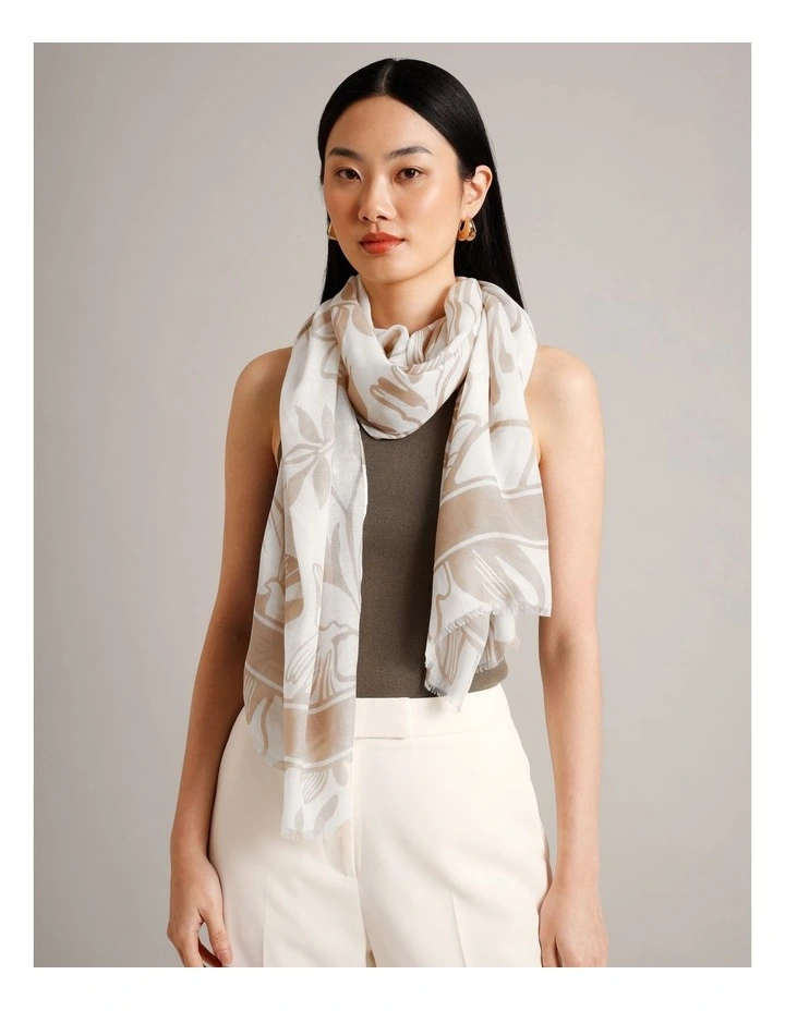 Lightweight Scarf in Beige image 2