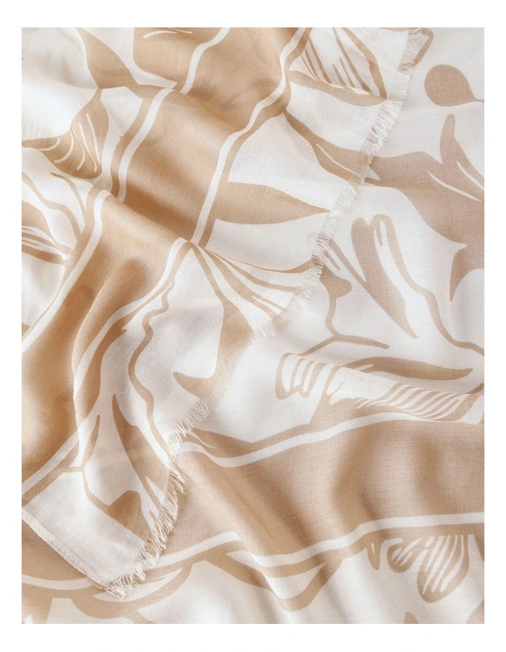 Lightweight Scarf in Beige image 3