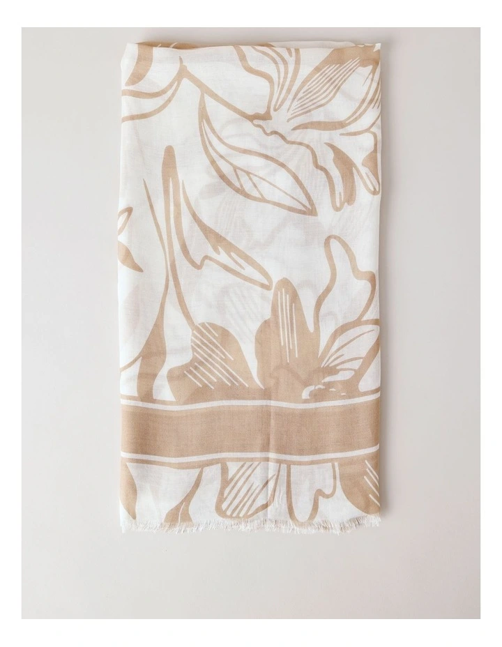 Lightweight Scarf in Beige image 5