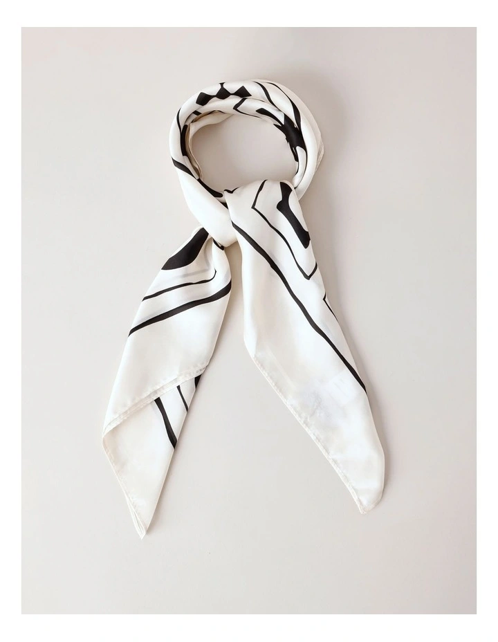 Icon Head Scarf in Ivory image 1
