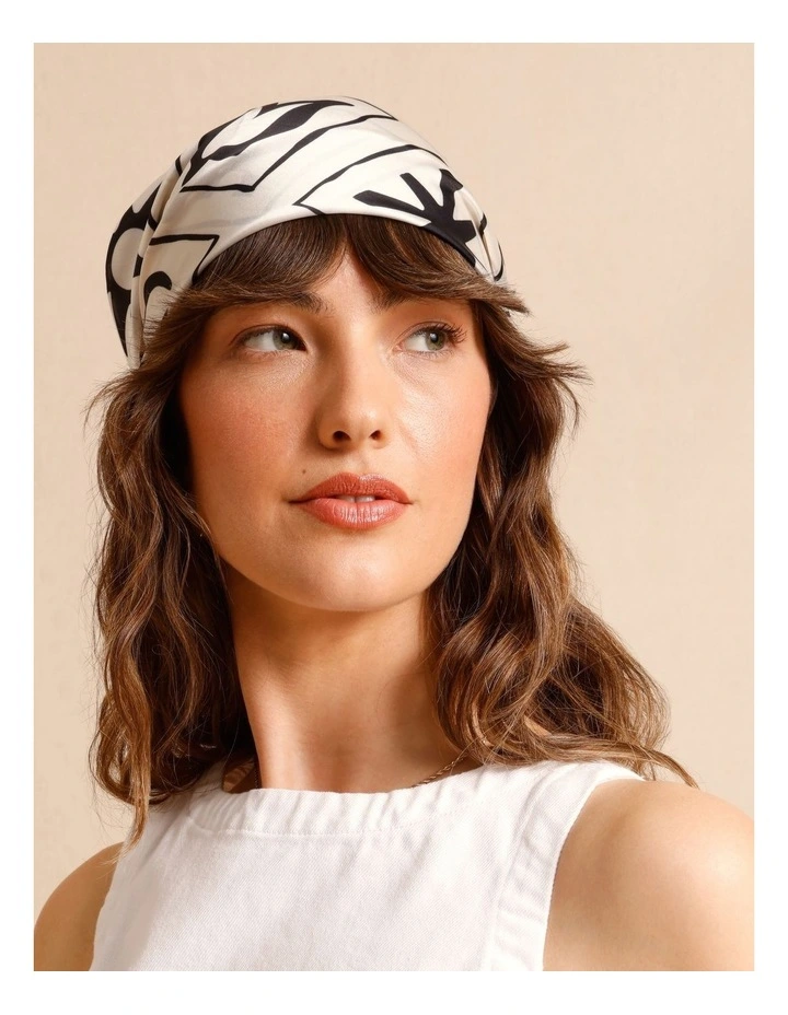 Icon Head Scarf in Ivory image 2