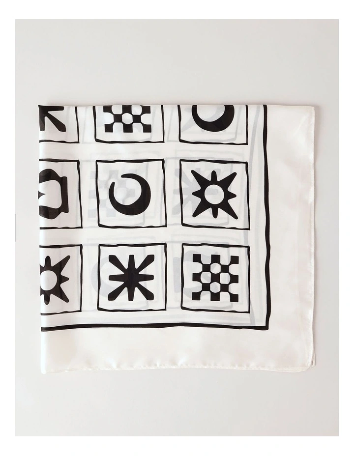 Icon Head Scarf in Ivory image 5