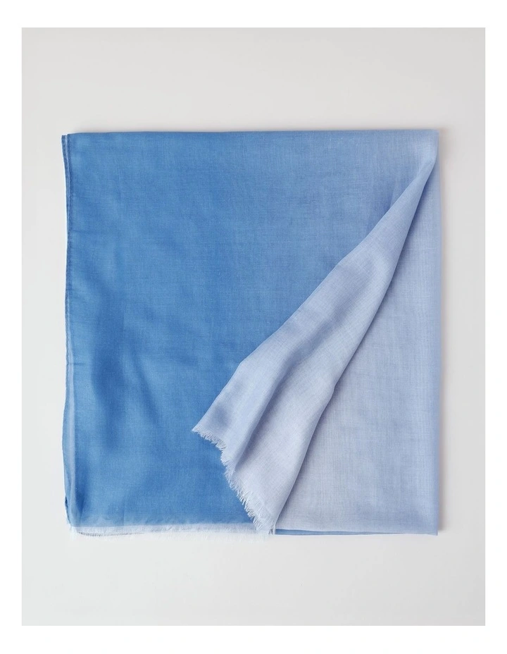 Ombre Scarf in Blue image 3